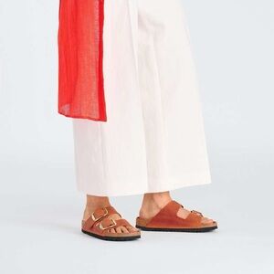Birkenstock Big Buckle Arizona Sandals in Burnt Orange